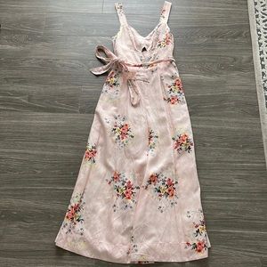 Pink Floral Anthropologie Jumpsuit